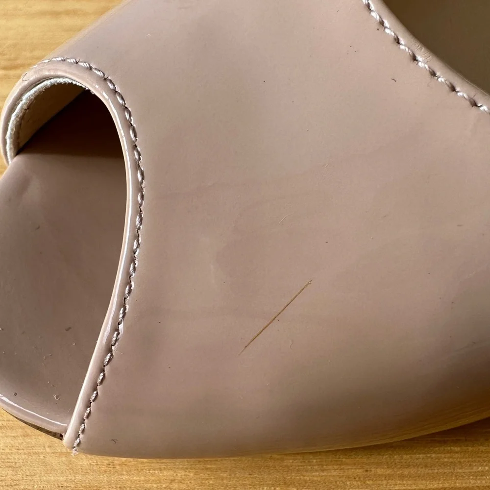 NINE WEST | Nude Peep Toe Shoe - Like New! - Picture 8 of 8